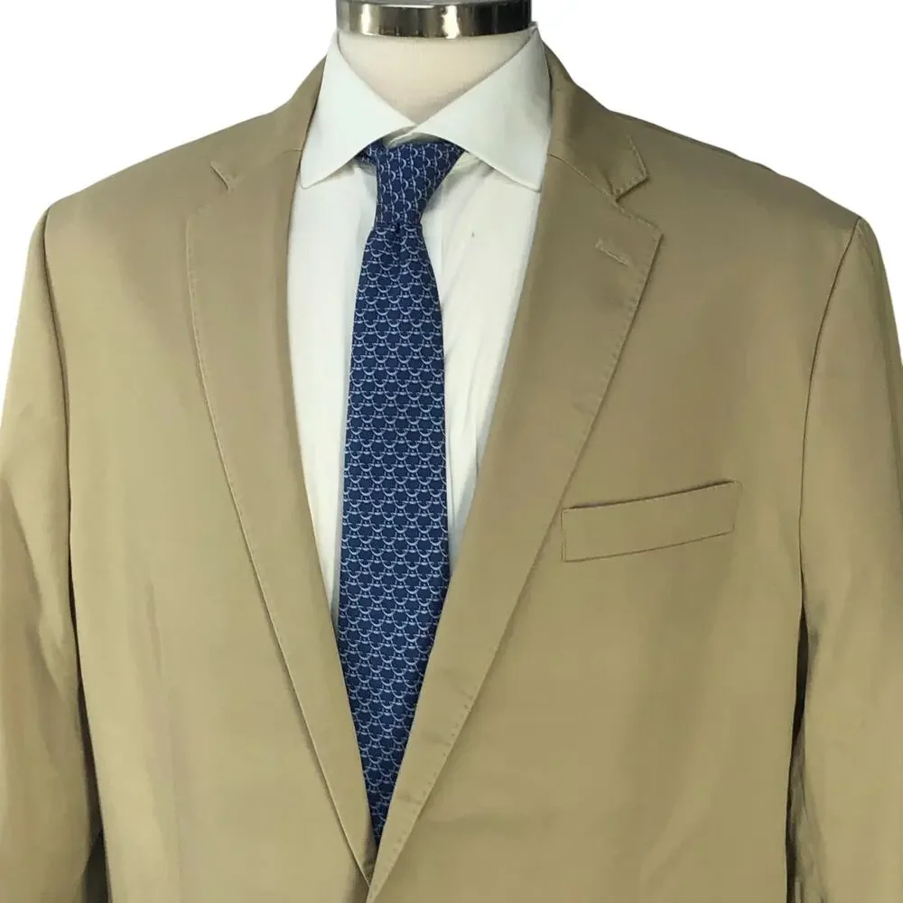 Ralph Lauren LRL Mens Size 44L Sport Coat Jacket Blazer Khaki RECENT *BLEMISHED